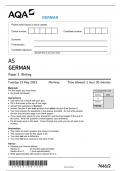 AQA QP AS GERMAN Paper 2 Writing (7661/2)