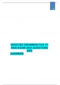 UPDATED GRAMMAR FILE V1 HESI EXAM 2024 QUESTIONS AND ANSWERS 