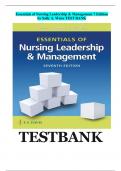 Test Bank Essentials of Nursing Leadership & Management  by Sally A. Weiss 