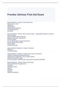 Frontier Airlines First Aid Exam Questions and Answers 2024