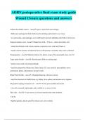 AORN perioperative final exam study guide Wound Closure questions and answers | Latest 2024