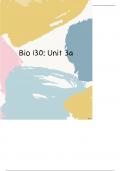 University of Waterloo: BIOL130 Unit 3b Notes 2023-2024