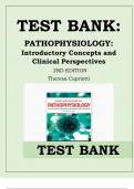 PATHOPHYSIOLOGY INTRODUCTORY CONCEPTS AND CLINICAL PERSPECTIVES 2ND EDITION TEST BANK AND Test Bank for Davis Advantage for Pathophysiology Introductory Concepts and Clinical BY THERESA CAPRIOTTI Latest Verified Review 2024 Practice Questions and Answers 