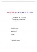 ATI FINAL GERONTOLOGY EXAM - Questions & Answers (96% Guaranteed) | Latest 2024 Version.