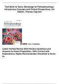 PATHOPHYSIOLOGY INTRODUCTORY CONCEPTS AND CLINICAL PERSPECTIVES 2ND EDITION TEST BANK AND Test Bank for Davis Advantage for Pathophysiology Introductory Concepts and Clinical BY THERESA CAPRIOTTI Latest Verified Review 2024 Practice Questions and Answers 