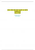 2022 HESI RN EXIT EXAM V2 WITH COMPLETE SOLUTION