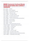 MNMS Commonly Confused Words EXAM QUESTIONS AND CORRECT ANSWERS