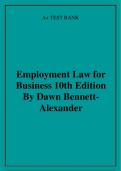 Employment Law for Business 10th Edition By Dawn BennettAlexander