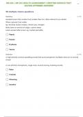 NR 302 HEALTH ASSESSMENT I MODULE TEST 15 QUESTIONS WITH 100% SOLVED SOLUTIONS