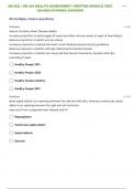 NR 302 HEALTH ASSESSMENT I MODULE TEST 16 QUESTIONS WITH 100% SOLVED SOLUTIONS