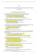 ATI-Community Health Proctored Exam FormC-wnxs3 ATI Community Health Proctored Form C 1 Re-Updated Version 100 Solved