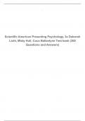 Scientific American Presenting Psychology, 3e Deborah Licht, Misty Hull, Coco Ballantyne Test bank (300 Q&A)