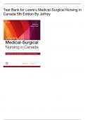 est Bank for Lewis's Medical-Surgical Nursing in  Canada 5th Edition By Jeffrey