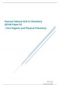 Pearson Edexcel AS Level Chemistry Paper 2 June 2023 QUESTION PAPER