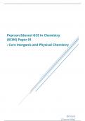 Pearson Edexcel AS Level Chemistry Paper 1 June 2023 QUESTION PAPER