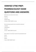 VERIFIED VTNE PREP: PHARMACOLOGY EXAM QUESTIONS AND ANSWERS 