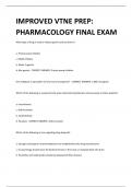 IMPROVED VTNE PREP: PHARMACOLOGY FINAL EXAM