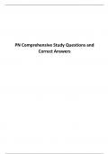 PN Comprehensive Study Questions and Correct Answers
