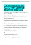 CJIS Recertification Test Review 100% VERIFIED  ANSWERS 2024/2025