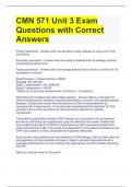CMN 571 UNIT 3  Exam Questions with Correct Answers..GRADED A