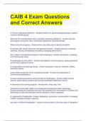 CAIB 4 Exam Questions and Correct Answers