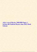 AQA A-level Physics 7408/3A/3BB Paper 3A & 3BB  June 2023  with Mark Schemes