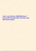 AQA A-level Physics 7408/3BD Paper 3BD June 2023 Mark Scheme