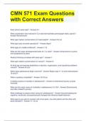 CMN 571 Exam Questions with Correct Answers graded A to pass