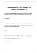 PALS Updated FINAL EXAM Questions with Complete Solutions Rated A+