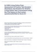 Ic3 GS5 Living Online Post-Assessment & Practice Test Answers (Questions and Answers for Gmetrix Living Online Test (I recommend using the Find feature to find certain questions)Verified to Score A+