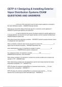 CETP 4.1 Designing & Installing Exterior Vapor Distribution Systems EXAM QUESTIONS AND ANSWERS 