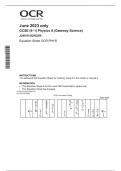 OCR GCSE (9–1) Physics A (Gateway Science) J249 01/02/03/04 Equation Sheet