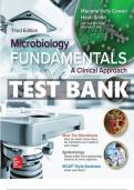 TEST BANK FOR MICROBIOLOGY FUNDAMENTALS A CLINICAL APPROACH 3RD EDITION BY COWAN ALL CHAPTERS:, A+ guide.