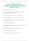 WGU C846 Business of IT – Applications Questions and Answers  100% Correct  Answers 