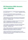 PCI Questions With Answers 100% VERIFIED