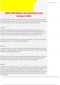 ENPC 6th Edition Test Questions and Answers 2024