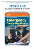 TEST BANK NANCY CAROLINE’S EMERGENCY CARE IN THE STREETS 9TH EDITION BY NANCY L. CAROLINE ISBN- 1284274047, ALL CHAPTERS | COMPLETE GUIDE A+