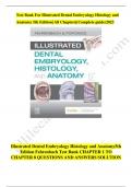 Test bank illustrated dental embryology histology and anatomy 5th edition fehrenbach Latest update 2023-2024