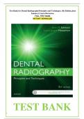 Test Bank for Dental Radiography: Principles and Techniques 5th Edition by Joen Iannucci & Laura Jansen Howerton 9780323297424 Chapter 1-34 | Complete Guide A+