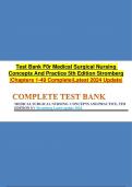 Test Bank F0r Medical Surgical Nursing Concepts And Practice 5th Edition Stromberg |Chapters 1-49 Complete|Latest 2024 Update|