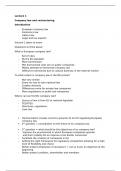 Company law and restructuring summary notes