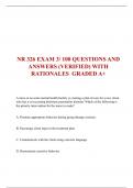NR 326 EXAM 3/ 100 QUESTIONS AND  ANSWERS (VERIFIED) WITH  RATIONALES GRADED A+