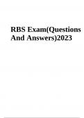 RBS Exam Questions With Answers Latest Updated 2024 (GRADED)