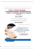 Test Bank - Maternity, Newborn, and Women's Health Nursing: A Case-Based Approach 1st Edition by Amy O'Meara