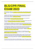 BLS/CPR FINAL  EXAM 2023