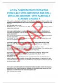 ATI PN COMPREHESIVE PREDICTOR  FORM A,B,C WITH QUESTIONS AND WELL  DETAILED ANSWERS WITH RATIONALE  ALREADY GRADED A