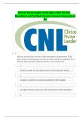 Clinical Nurse Leader (Cnl) Exam 2024 Version Questions and Verified Correct Answers Guaranteed A+