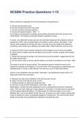 NCSBN Practice Questions 1-15