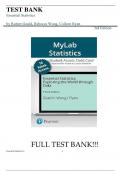 Test Bank For Essential Statistics  3rd Edition by Robert Gould, Rebecca Wong, Colleen Ryan||ISBN NO:10,0136570550||ISBN NO:13,978-0136570554||All Chapters||Complete Guide A+