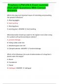 Prophecy LPN/LVN A Exam summer 2024-2025 Questions With Correct AnswersProphecy LPN/LVN A Exam summer 2024-2025 Questions With Correct AnswersProphecy LPN/LVN A Exam summer 2024-2025 Questions With Correct AnswersProphecy LPN/LVN A Exam summer 2024-2025 Q